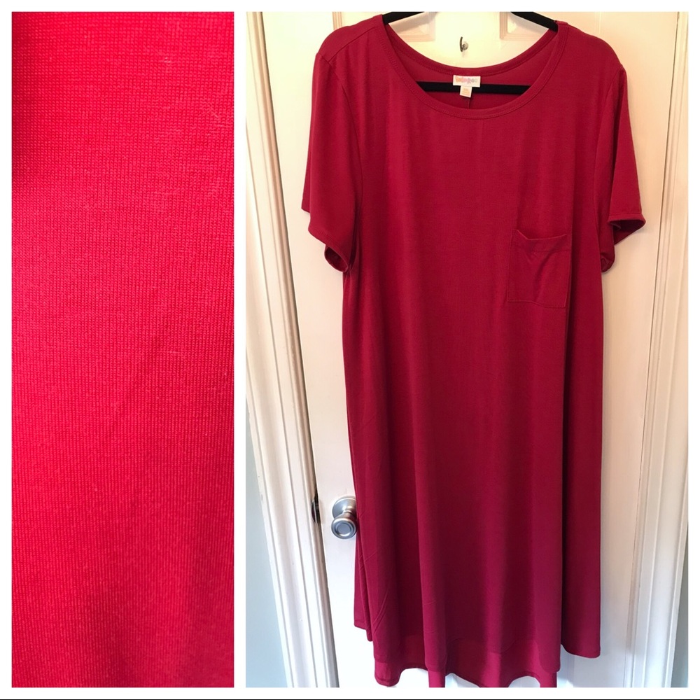 3xl Cranberry Red Lularoe Carly EUC